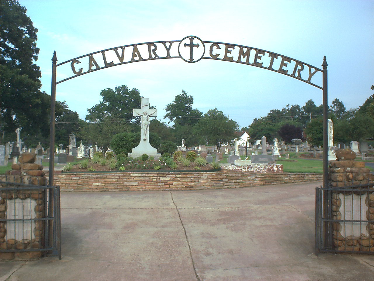 Calvary Cemetery entrance