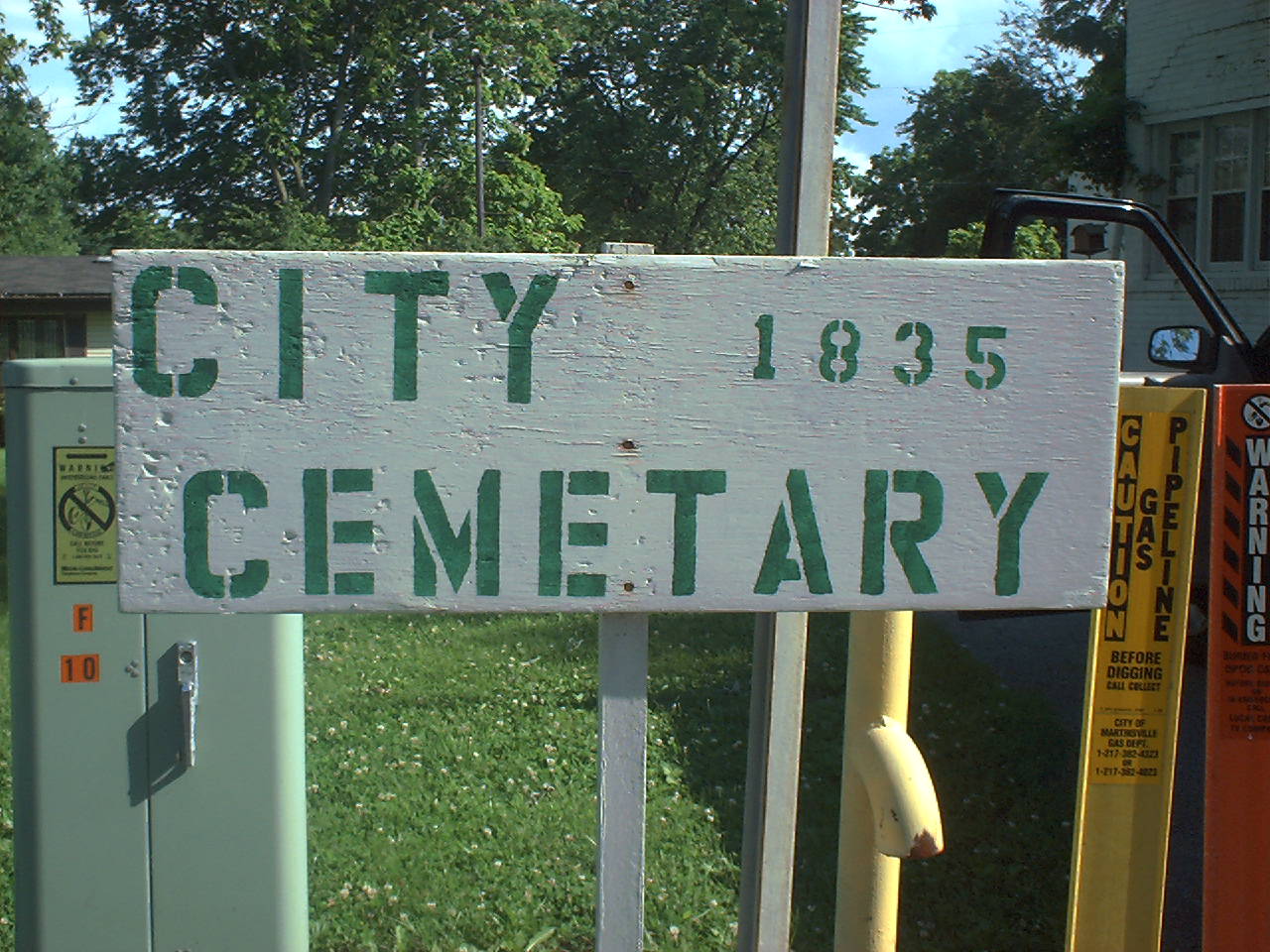 Martinsville City Cemetery sign