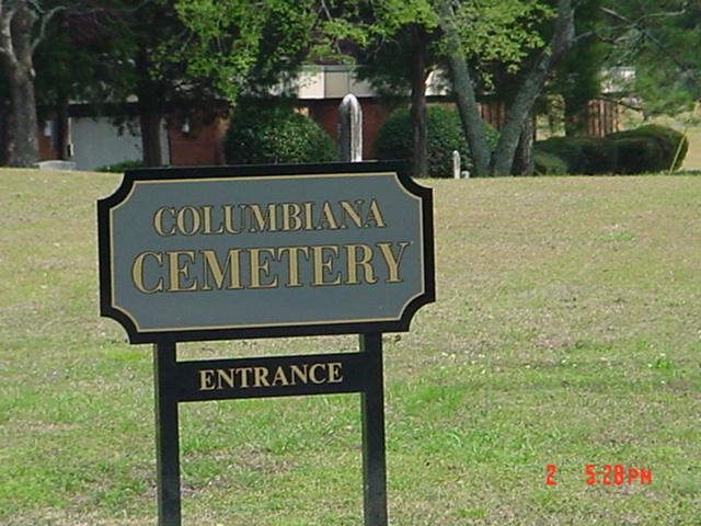 Columbiana Cemetery sign