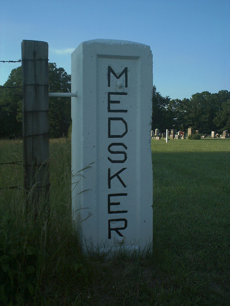 Medsker Cemetery sign
