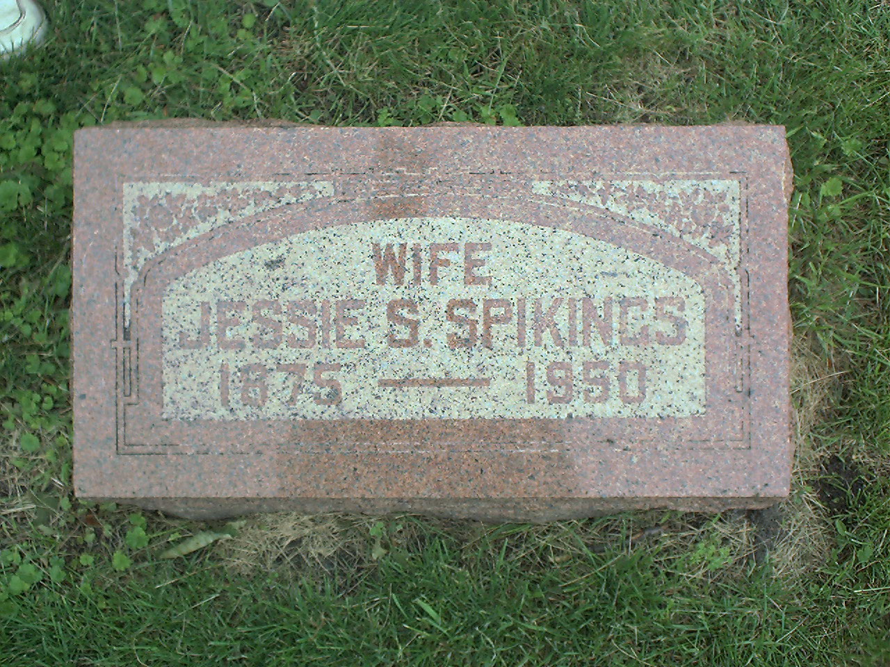 Jessie S. Spikings headstone
