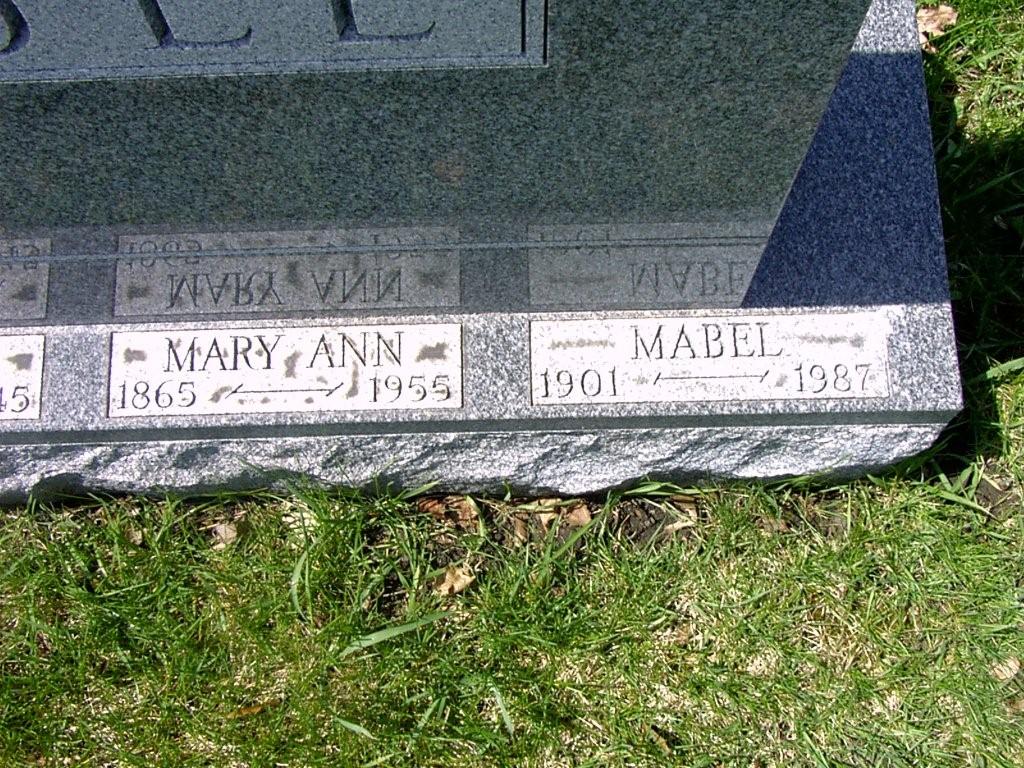 Mary Ann Soll headstone