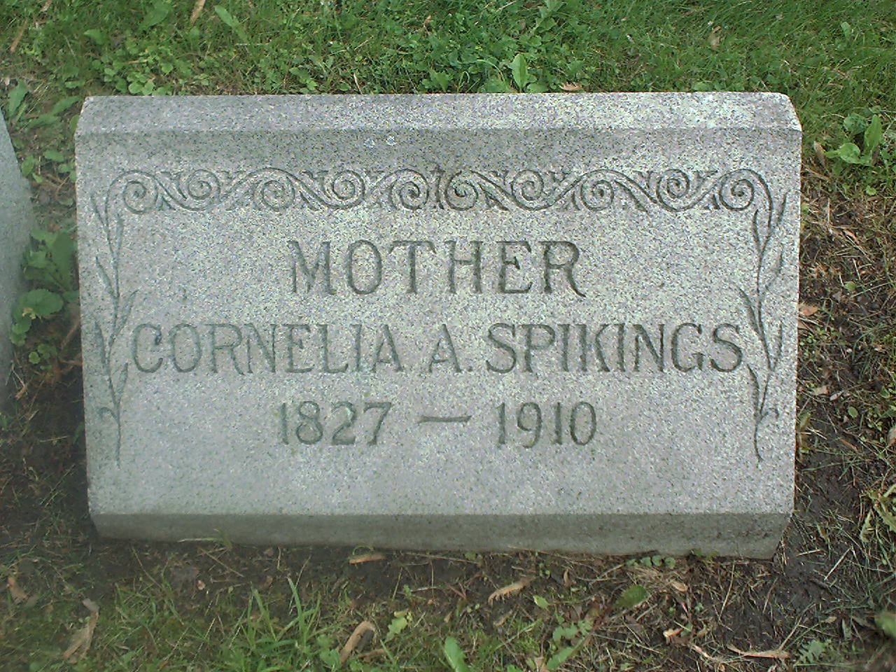Cornelia A. Spikings headstone