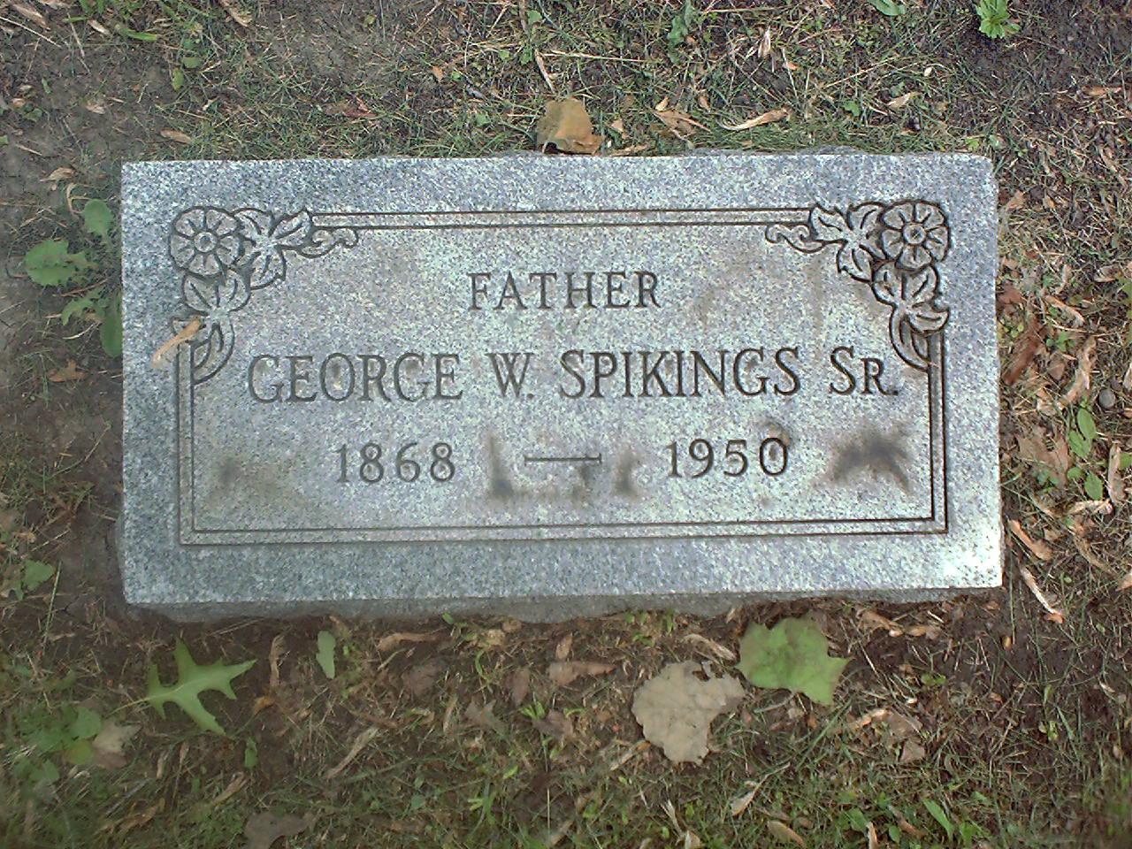 George W. Spikings Sr. headstone