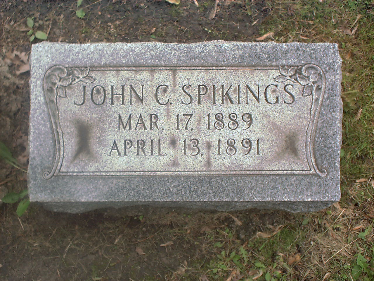 John C. Spikings headstone