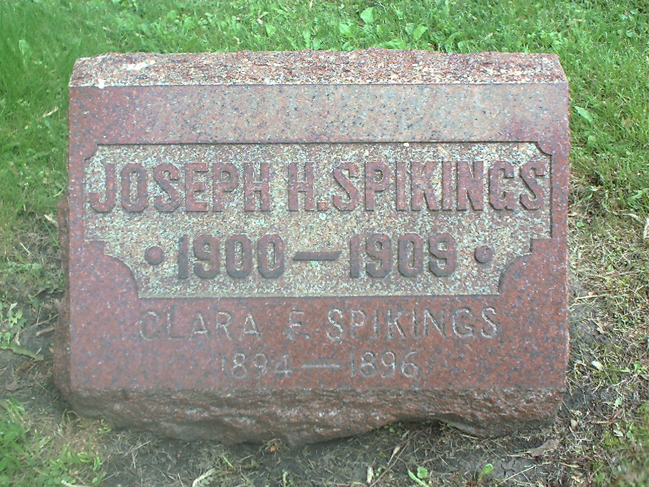 Clara F. Spikings headstone