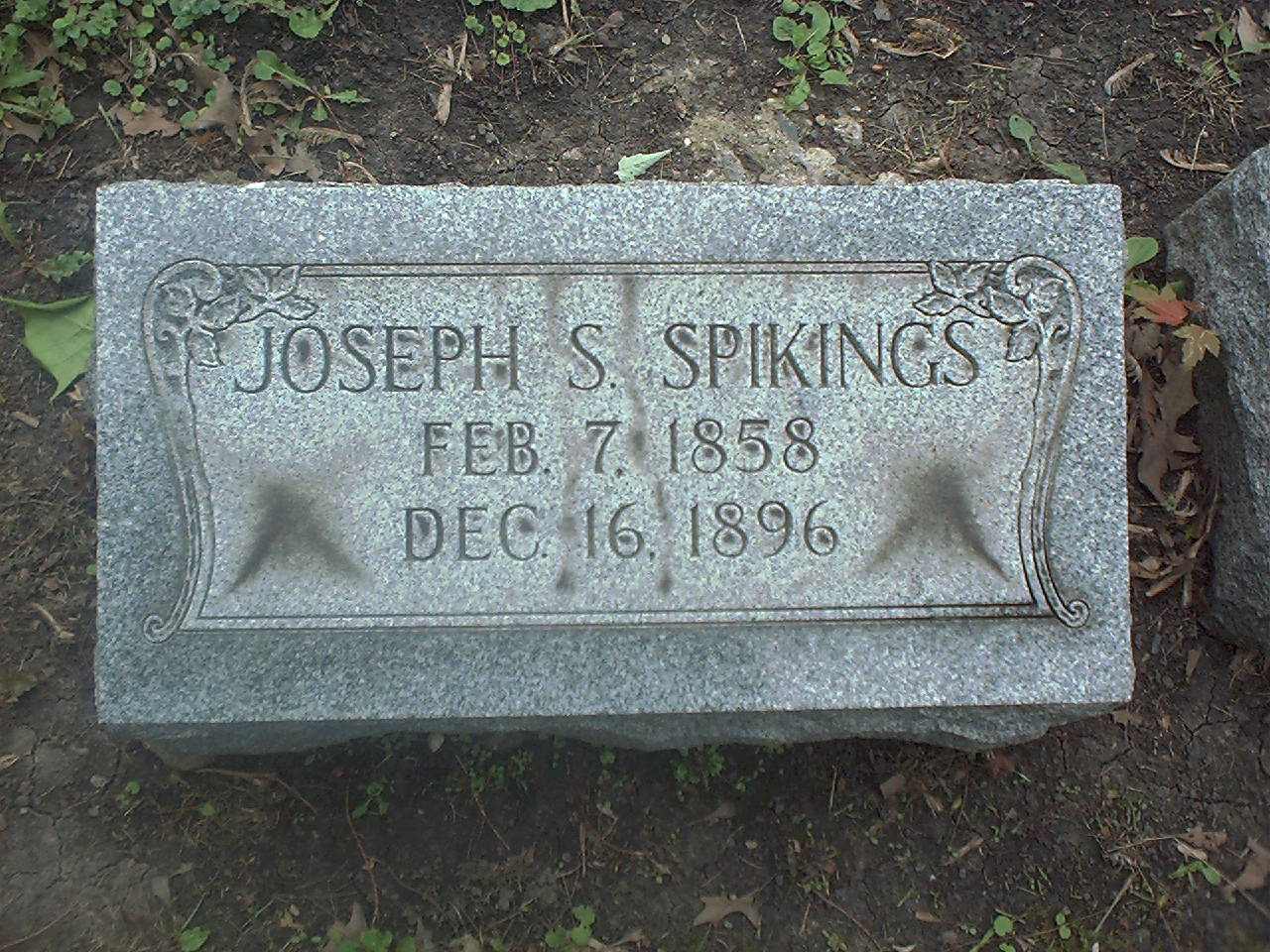 Joseph S. Spikings headstone