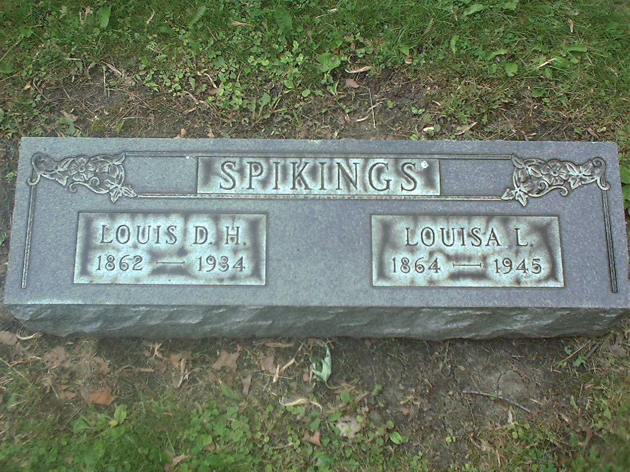 Louis D. H. Spikings headstone