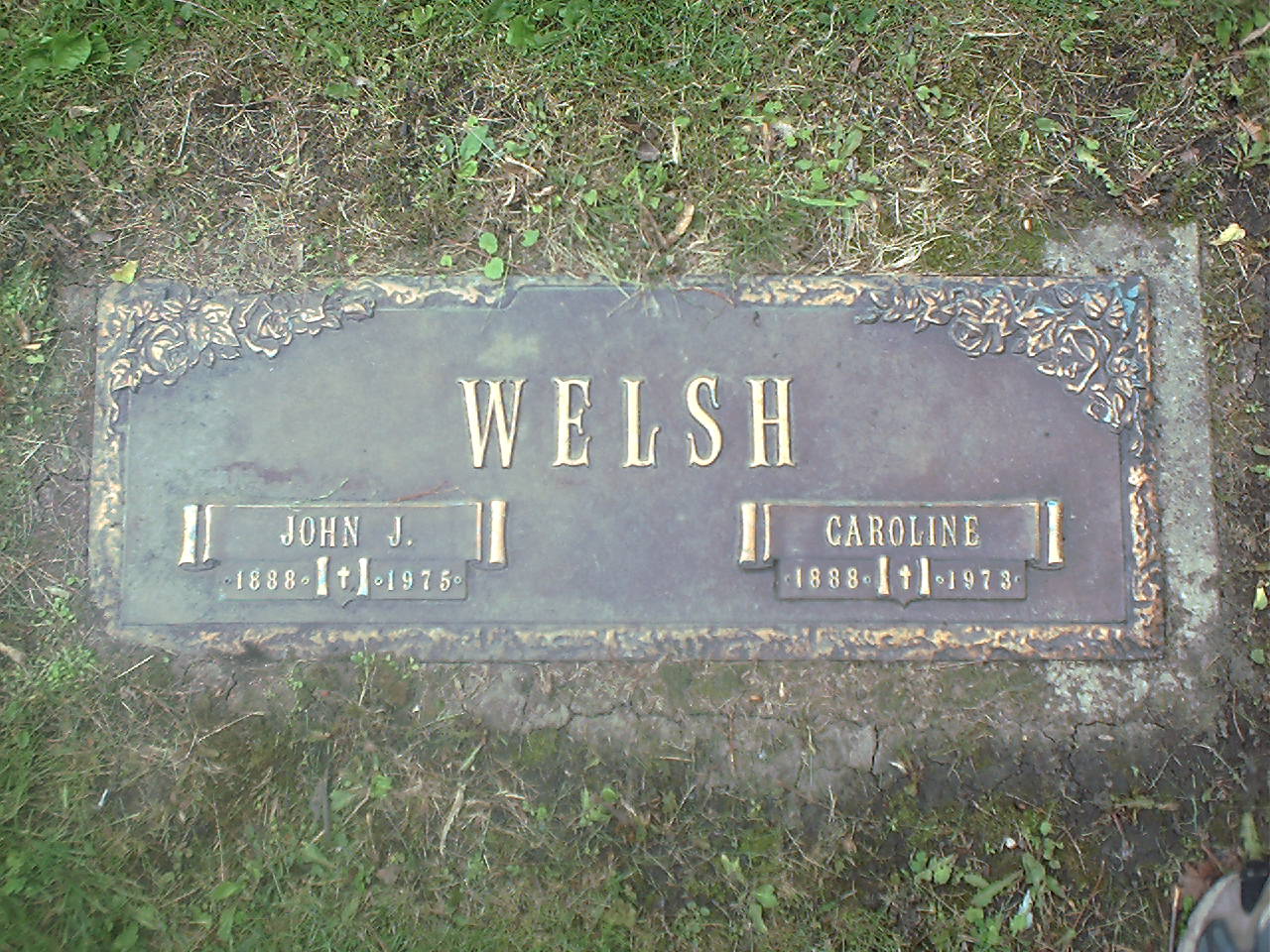 Caroline Welsh headstone