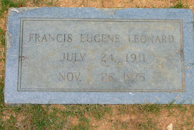 Francis Eugene Leonard headstone