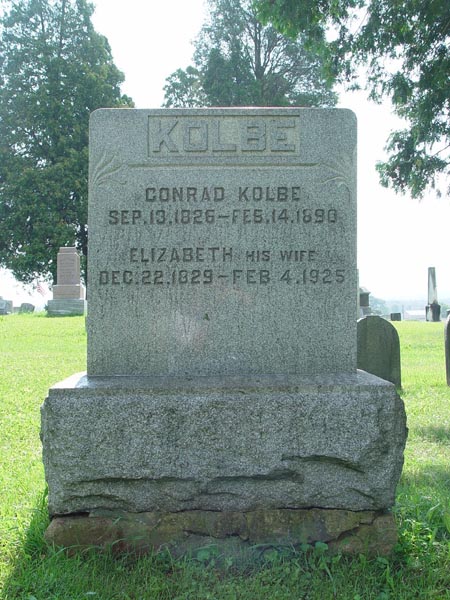 Conrad Kolbe headstone