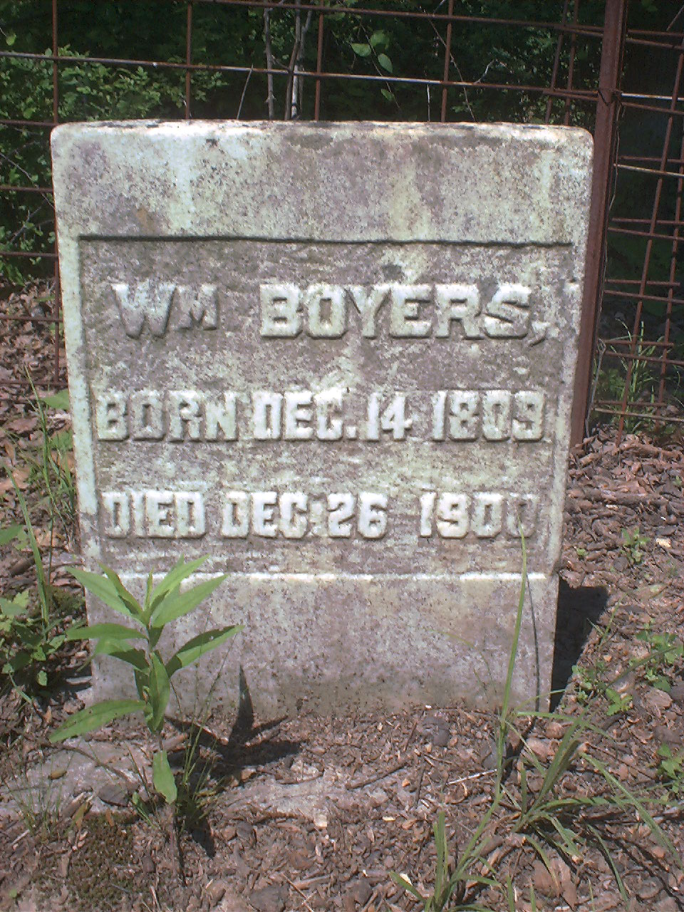 Wm Boyers headstone