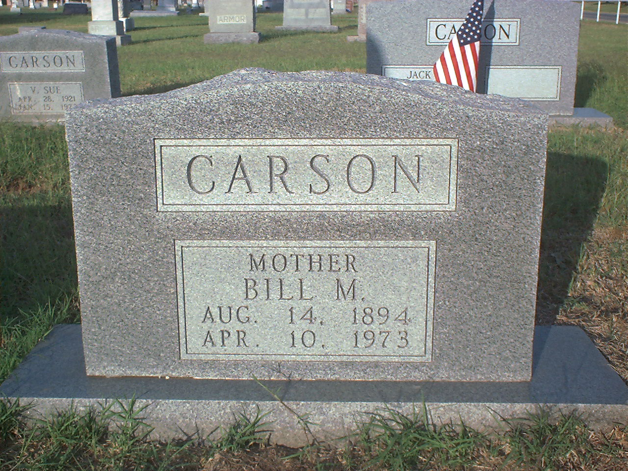 Bill M. Carson headstone