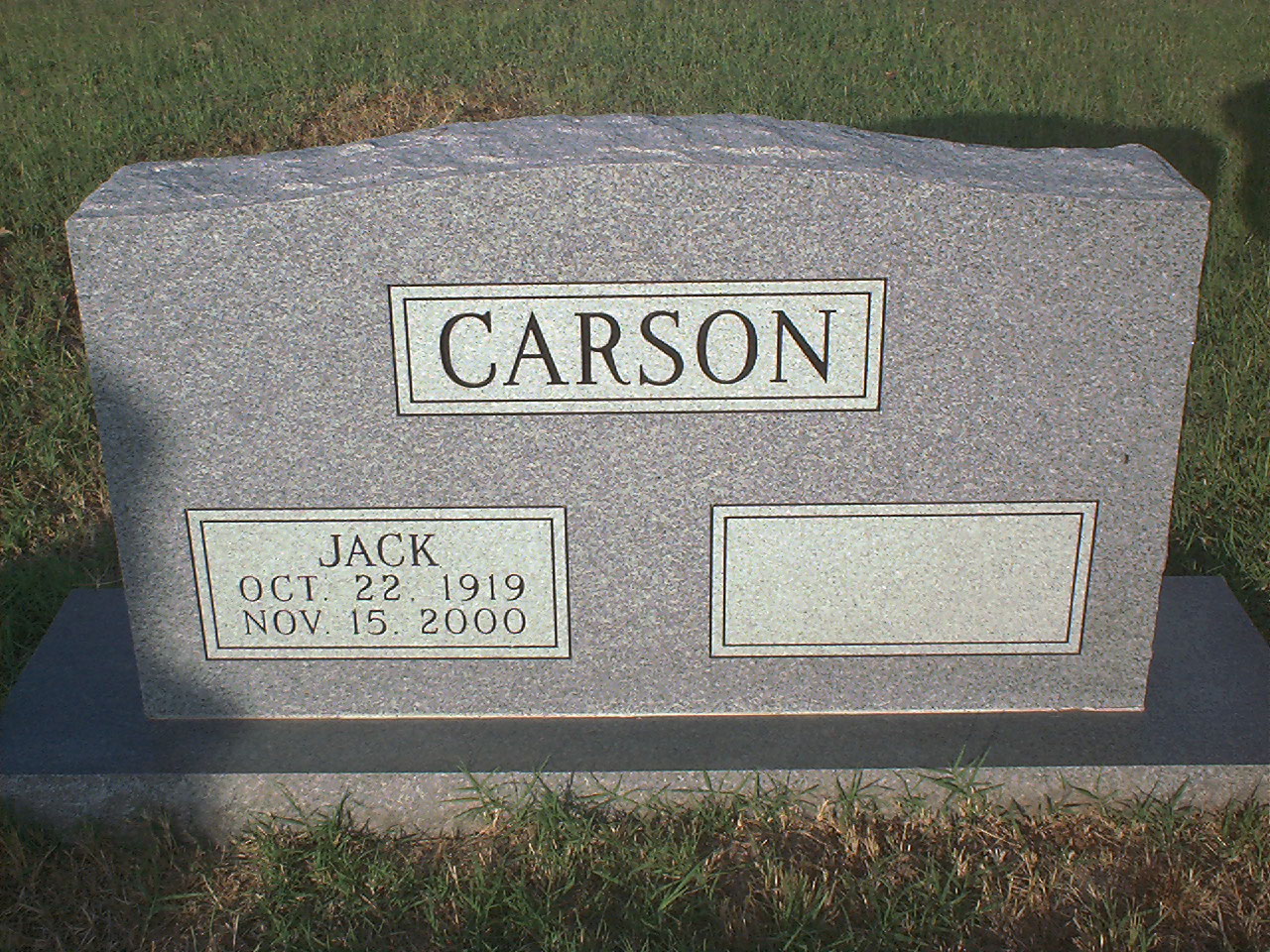 Jack Carson headstone