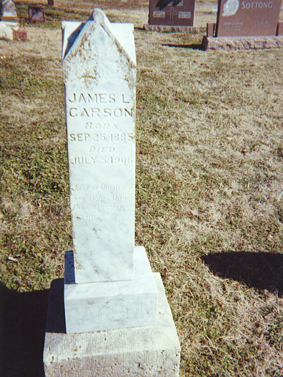 James L. Carson headstone