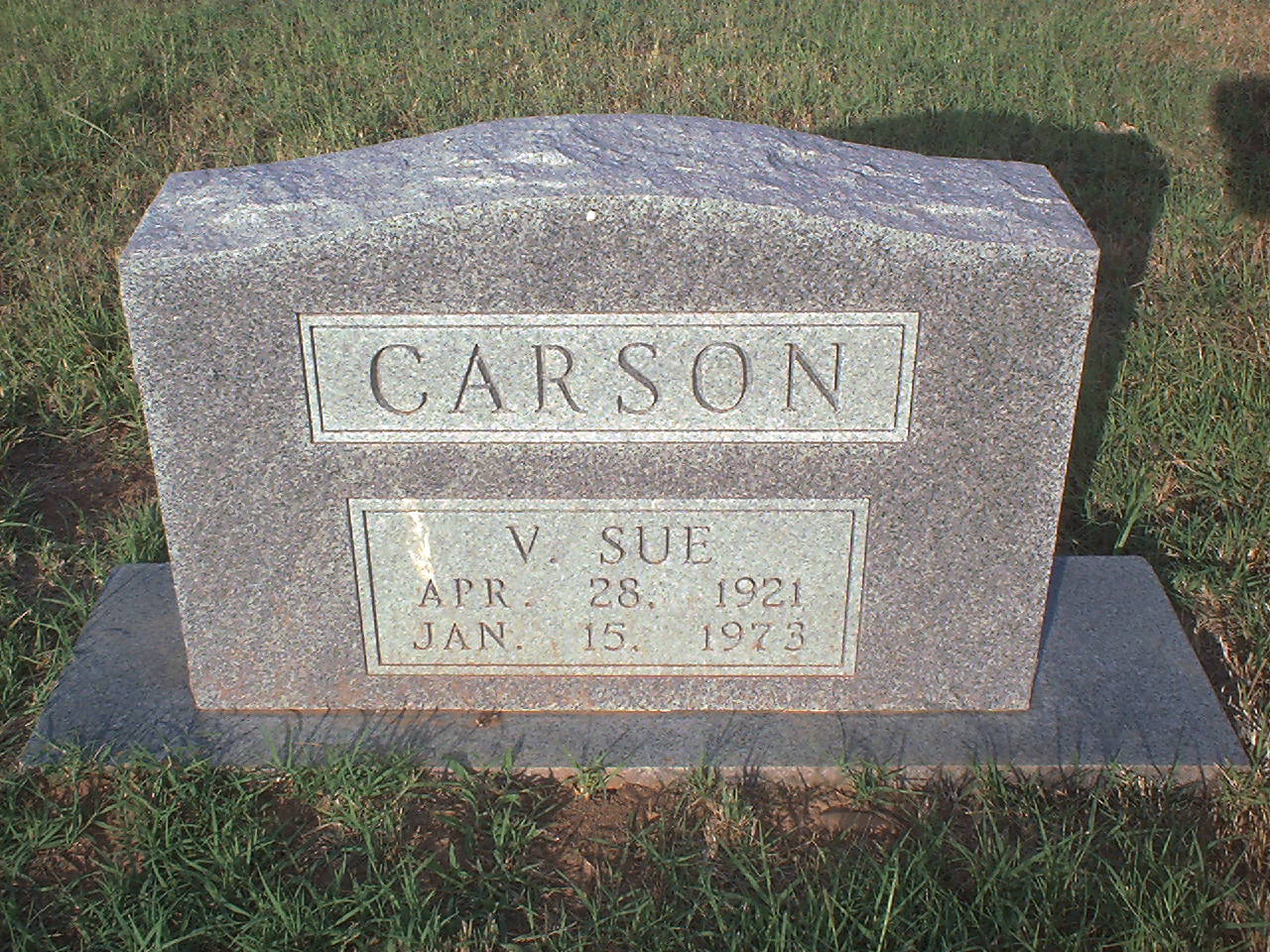 V. Sue Carson headstone