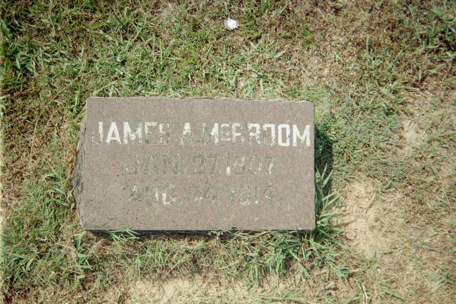 James McBroom headstone