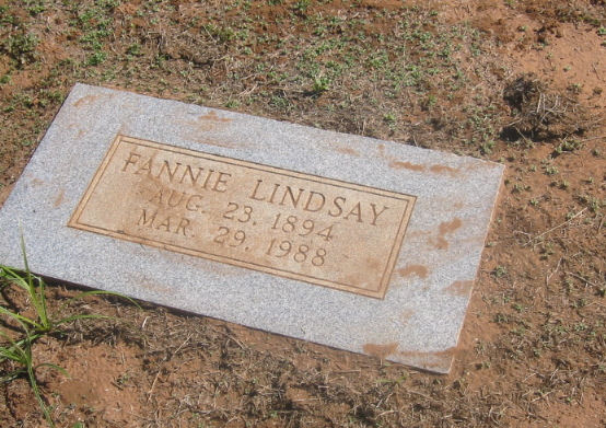 Fannie Lindsay Bell headstone