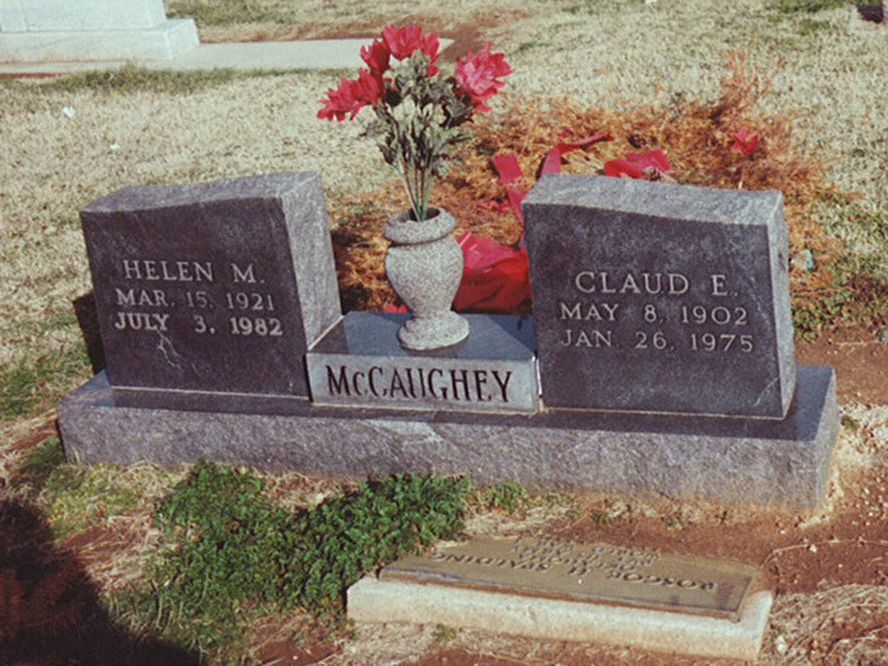 Claud E. McCaughey headstone