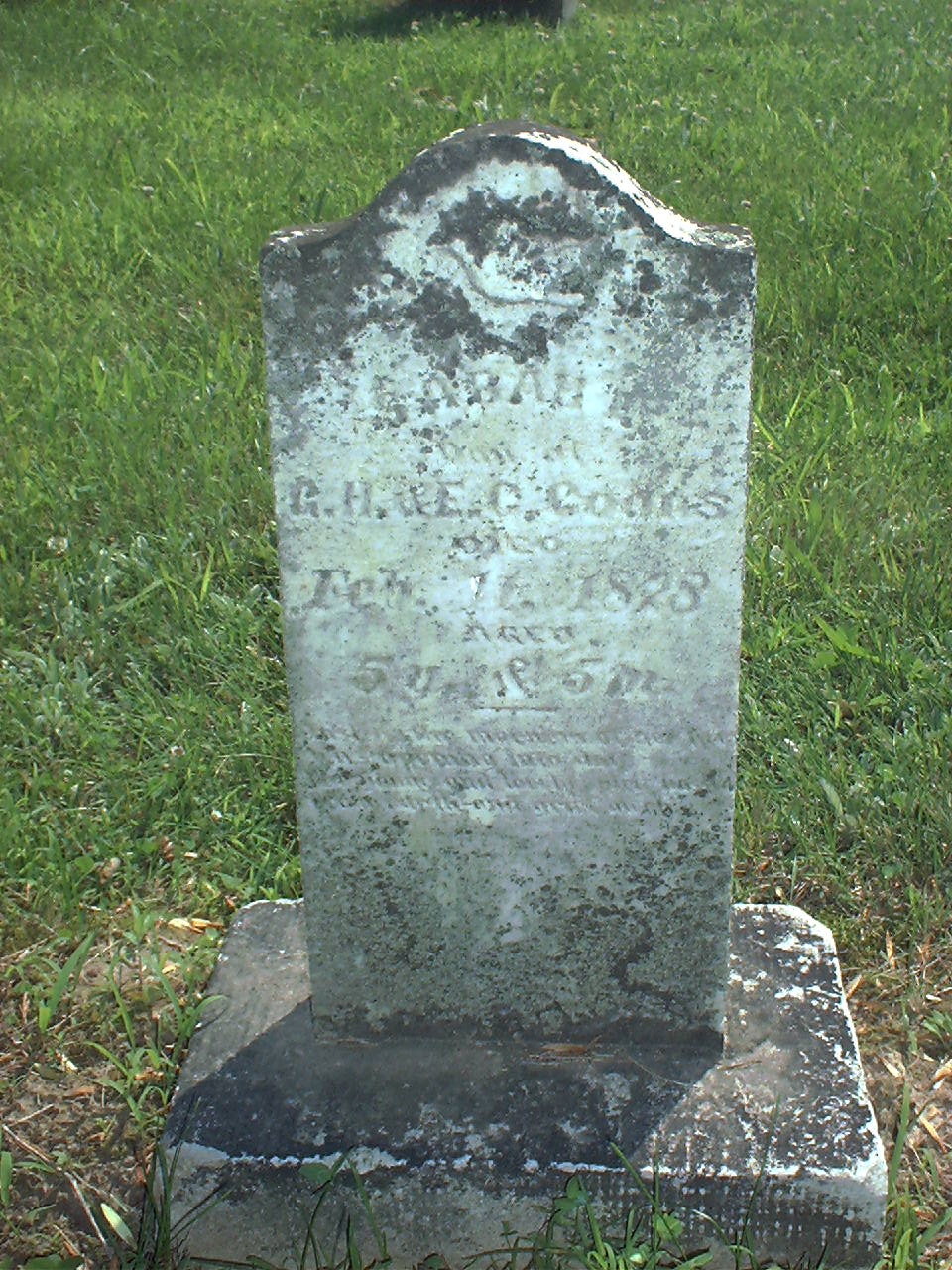 Sarah E. Coons headstone