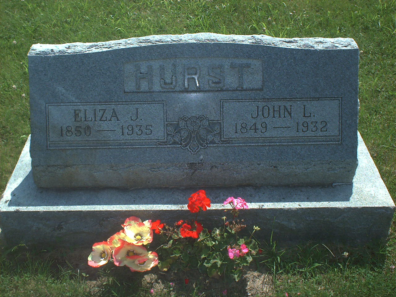 Eliza J. Hurst headstone
