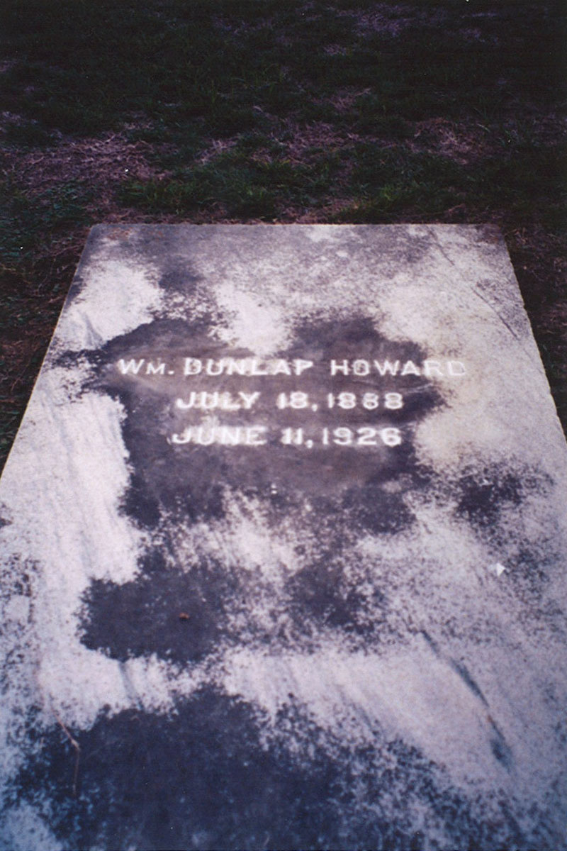 Wm. Dunlap Howard headstone