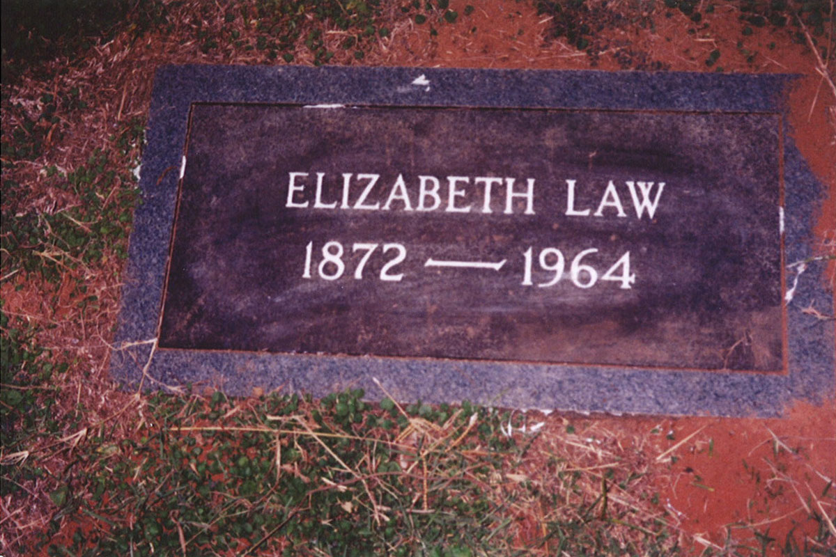 Elizabeth Law headstone
