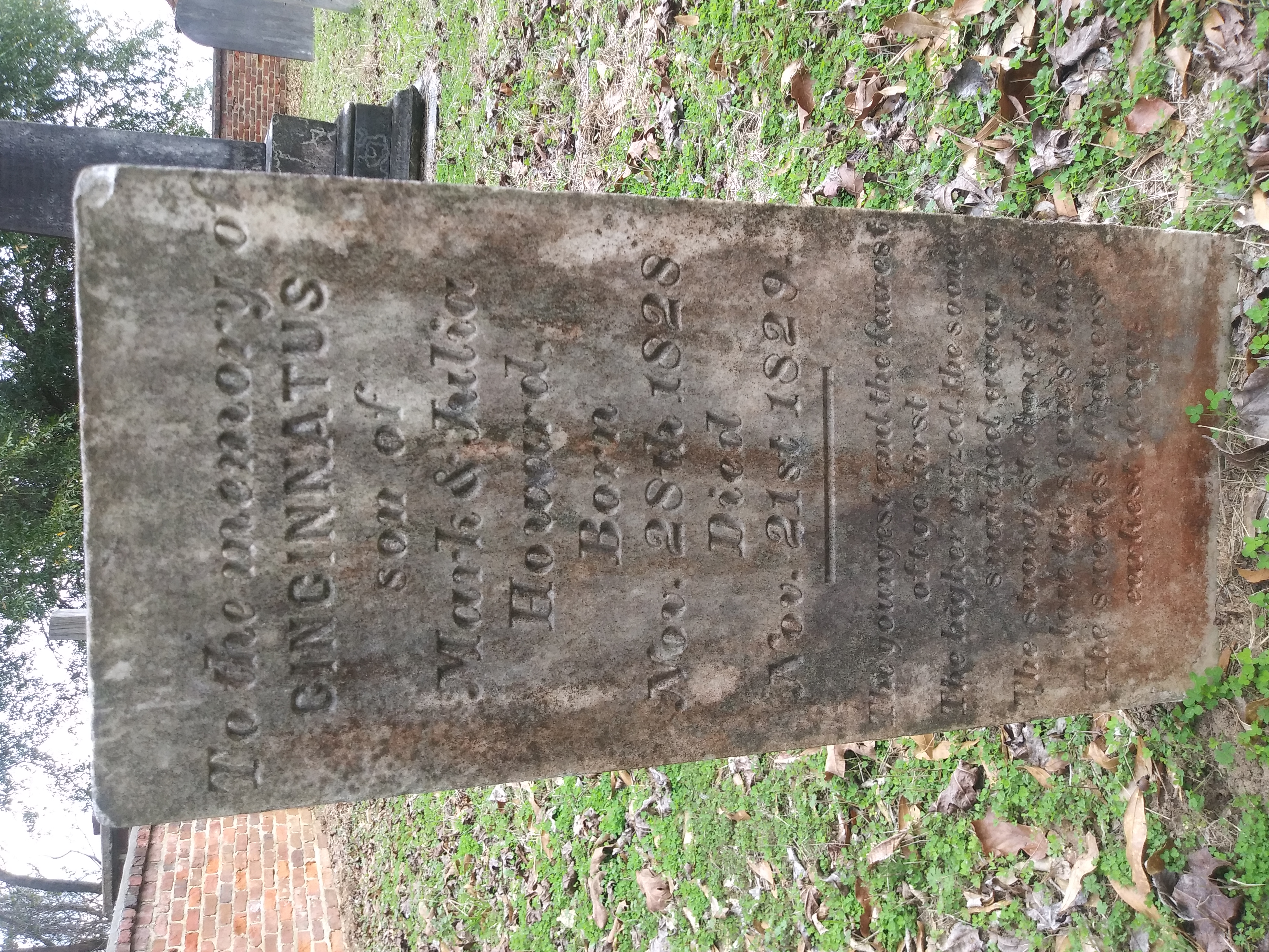 Cincinnatus Howard headstone