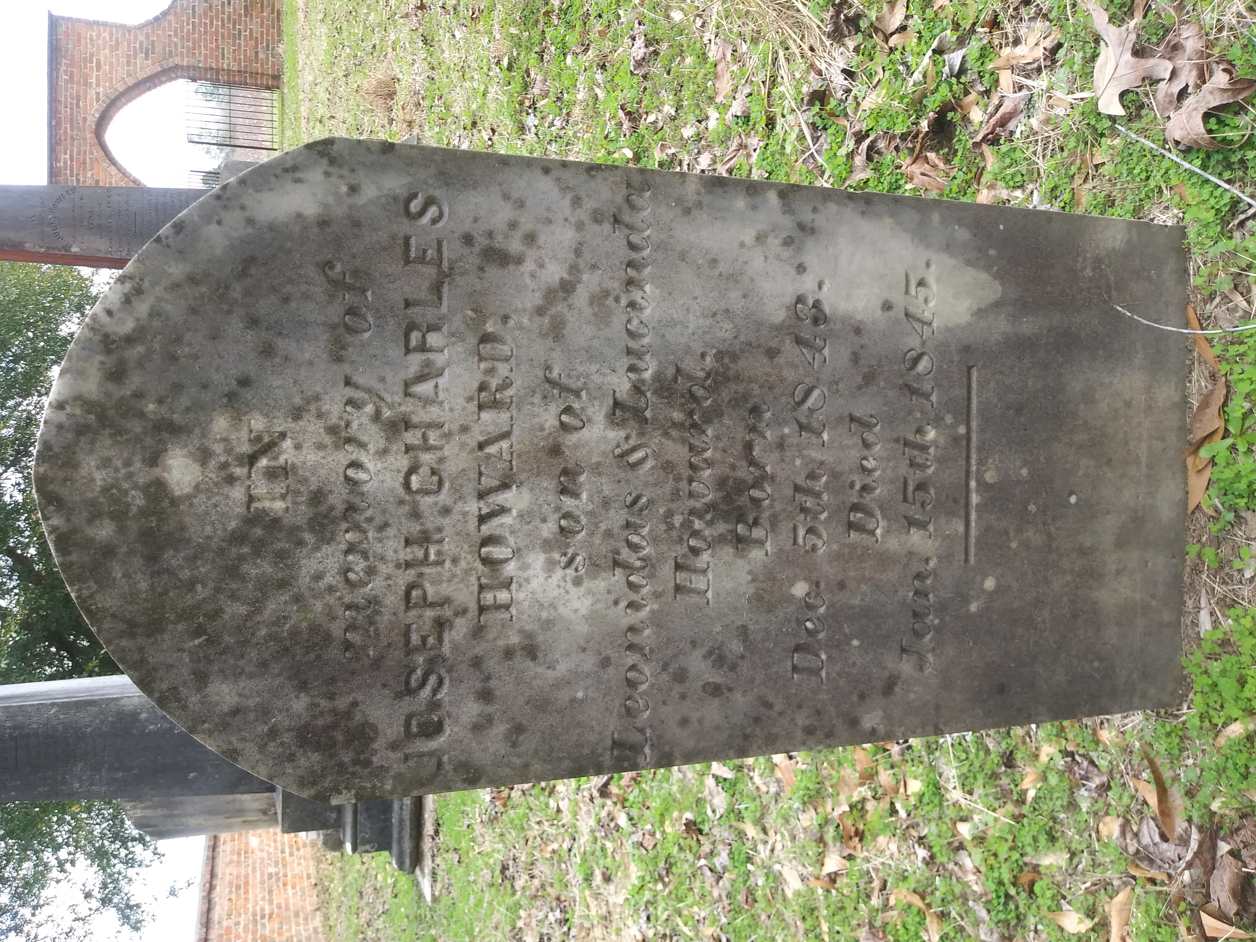 Joseph Charles Howard headstone