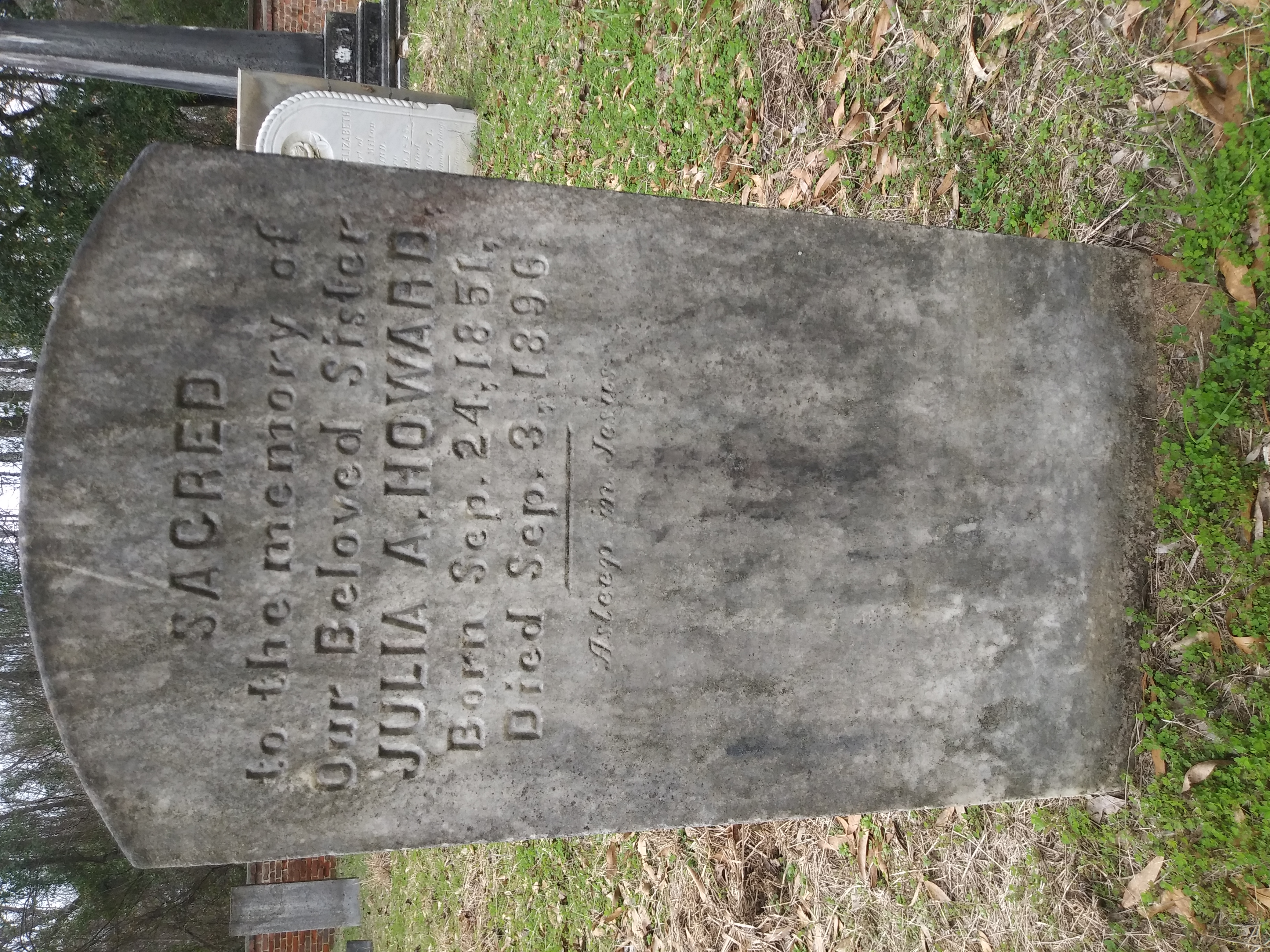 Julia A. Howard headstone
