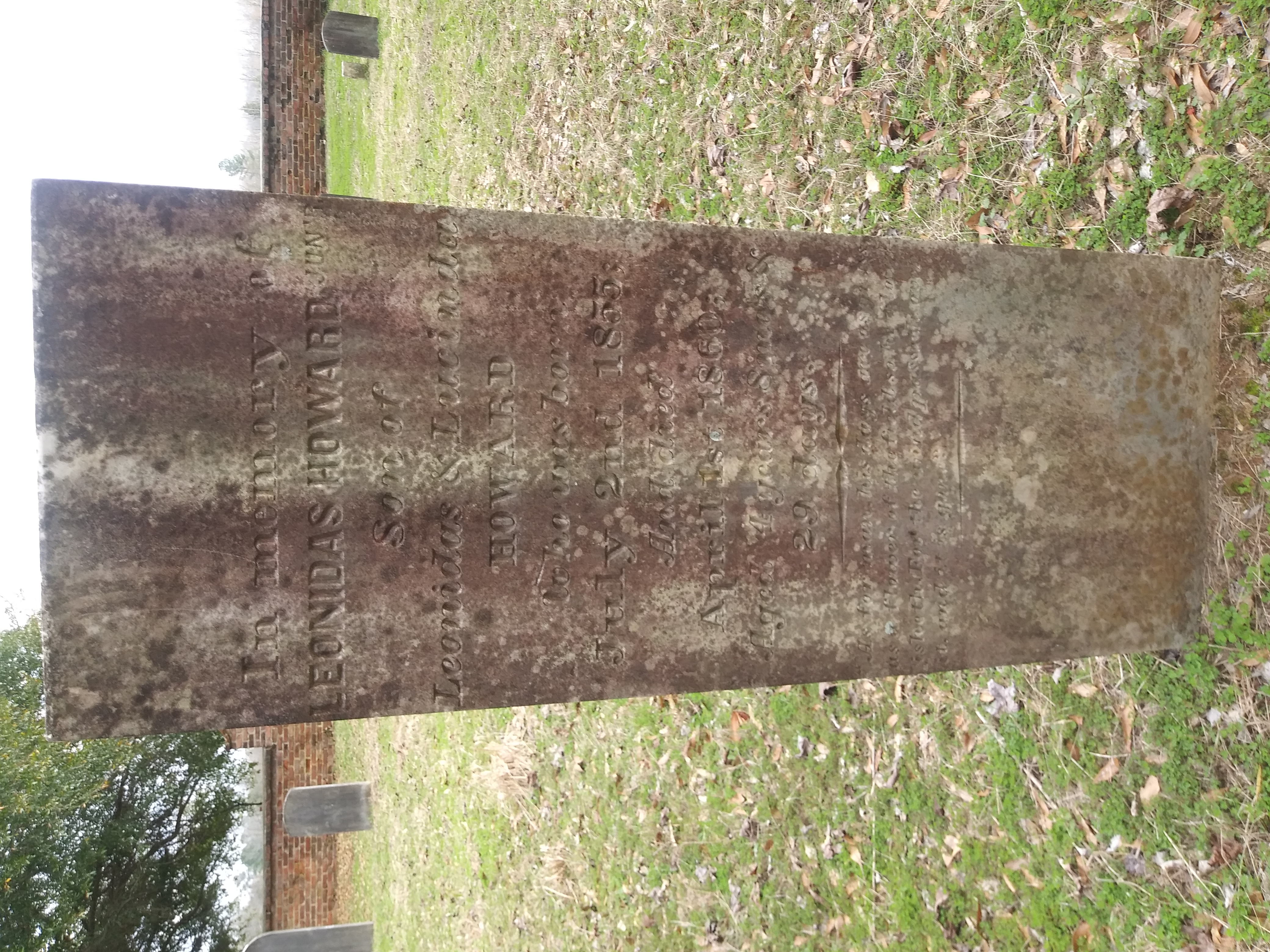 Leonidas Howard Jr. headstone