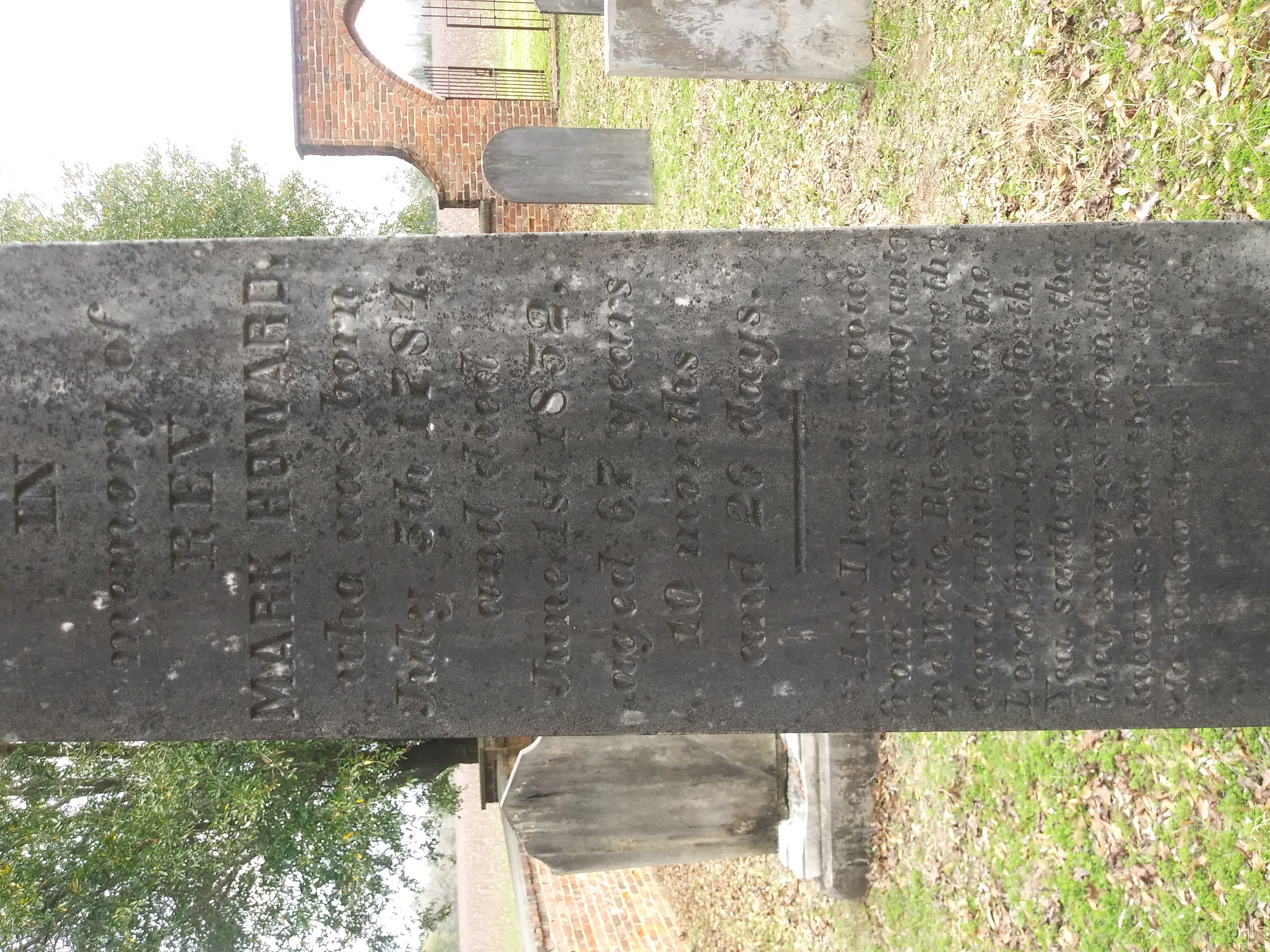 Mark Howard headstone detail