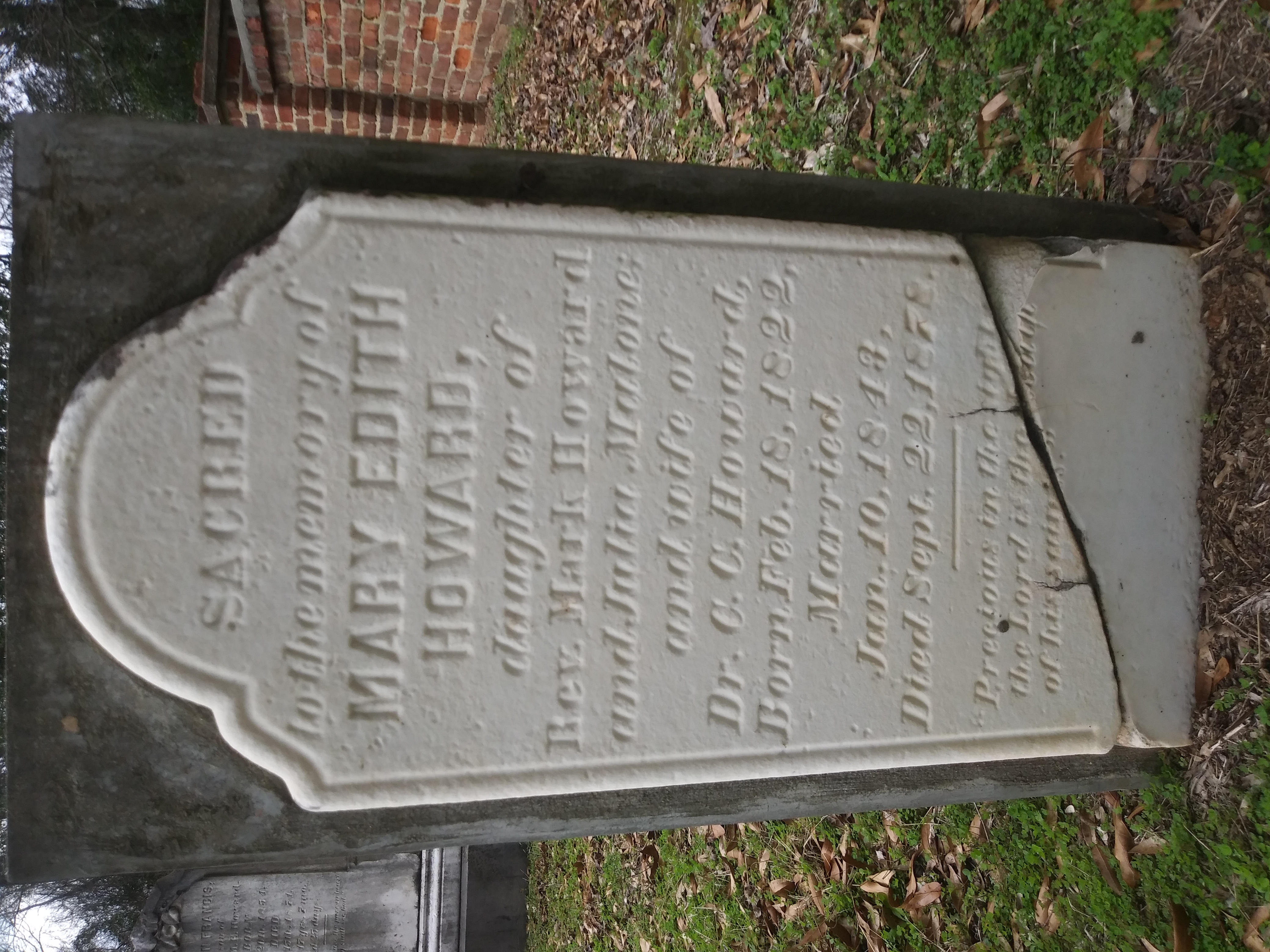 Mary Edith Howard headstone