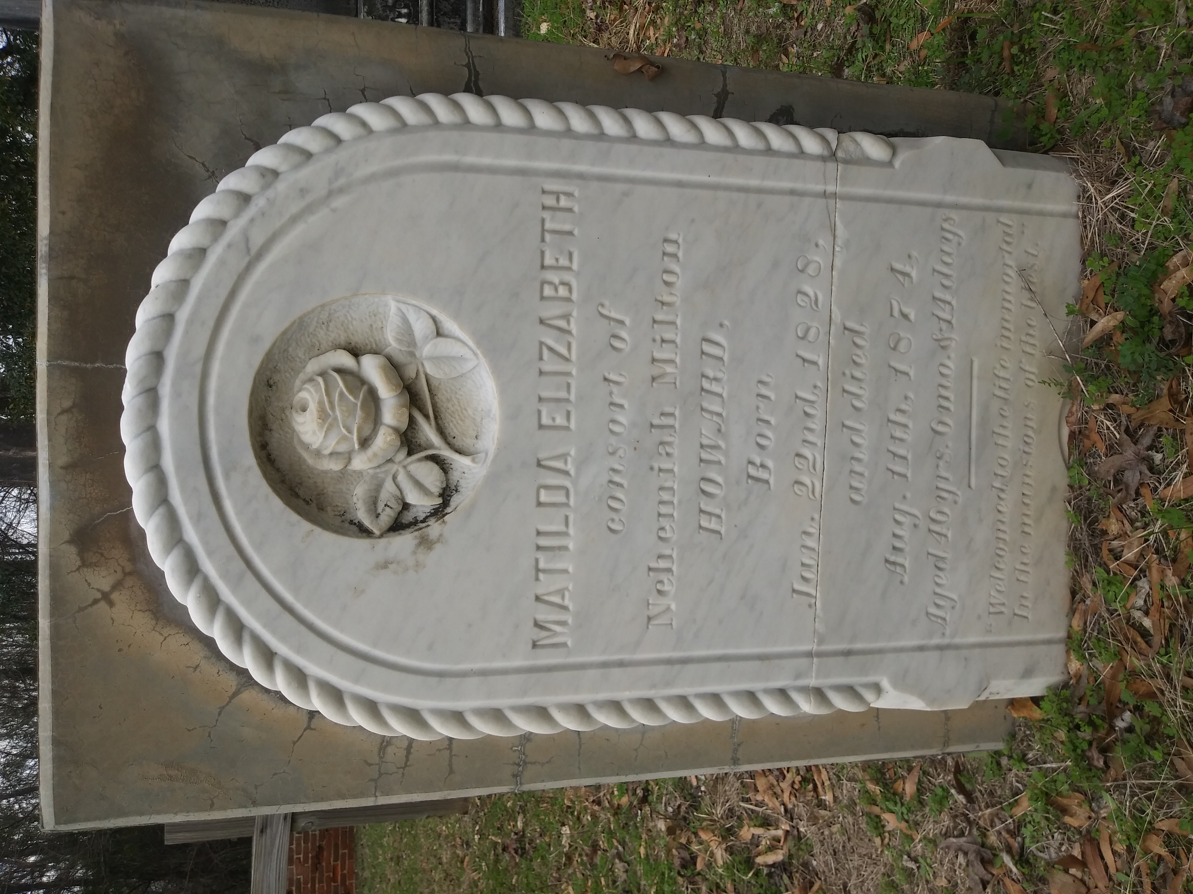 Matilda Elizabeth Howard headstone