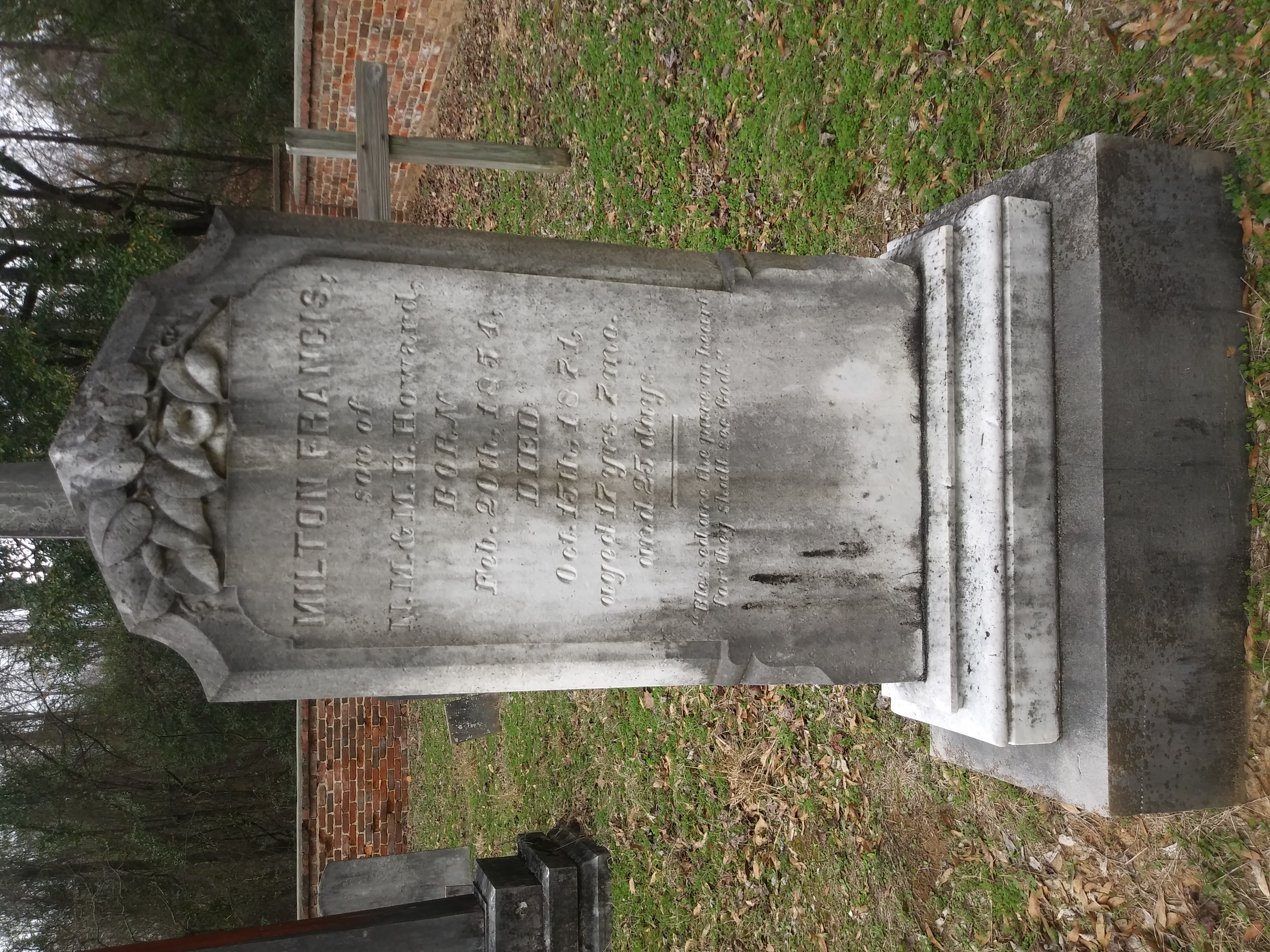 Milton Francis Howard headstone