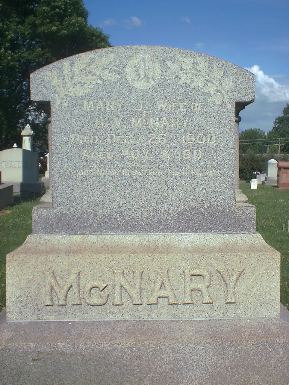 Mary J. McNary headstone