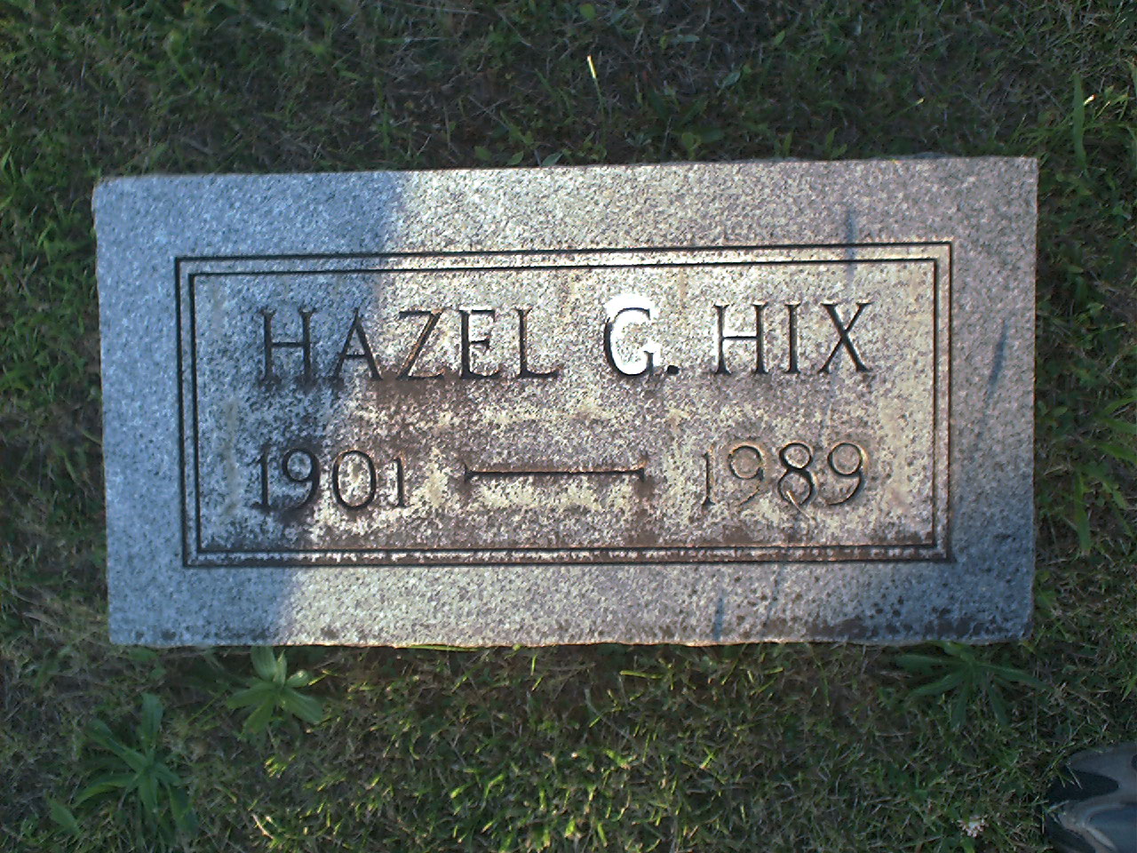 Hazel G. Hix headstone