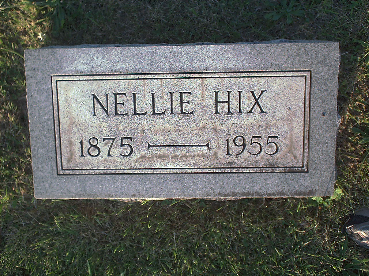 Nellie Hix headstone