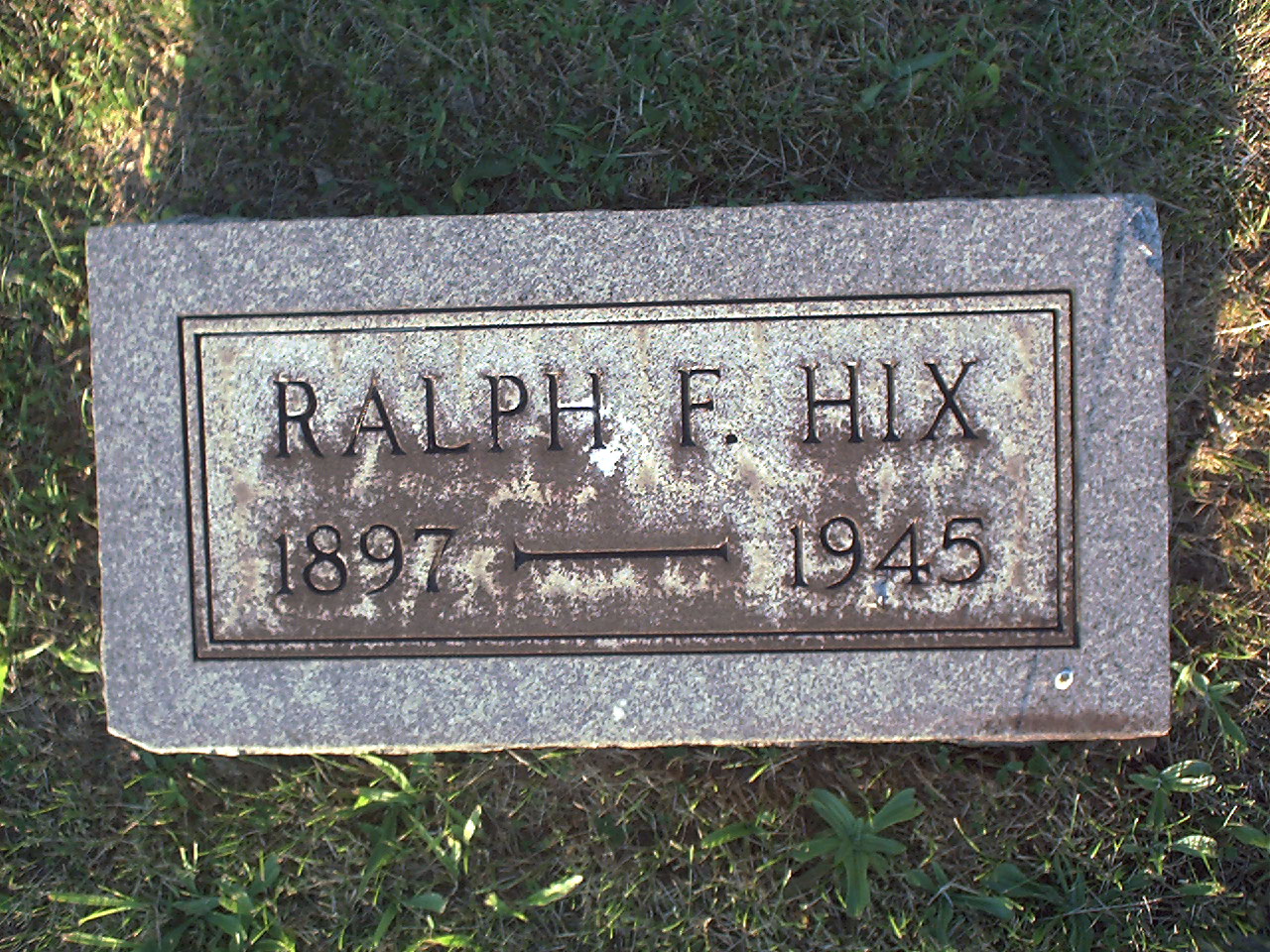 Ralph F. Hix headstone