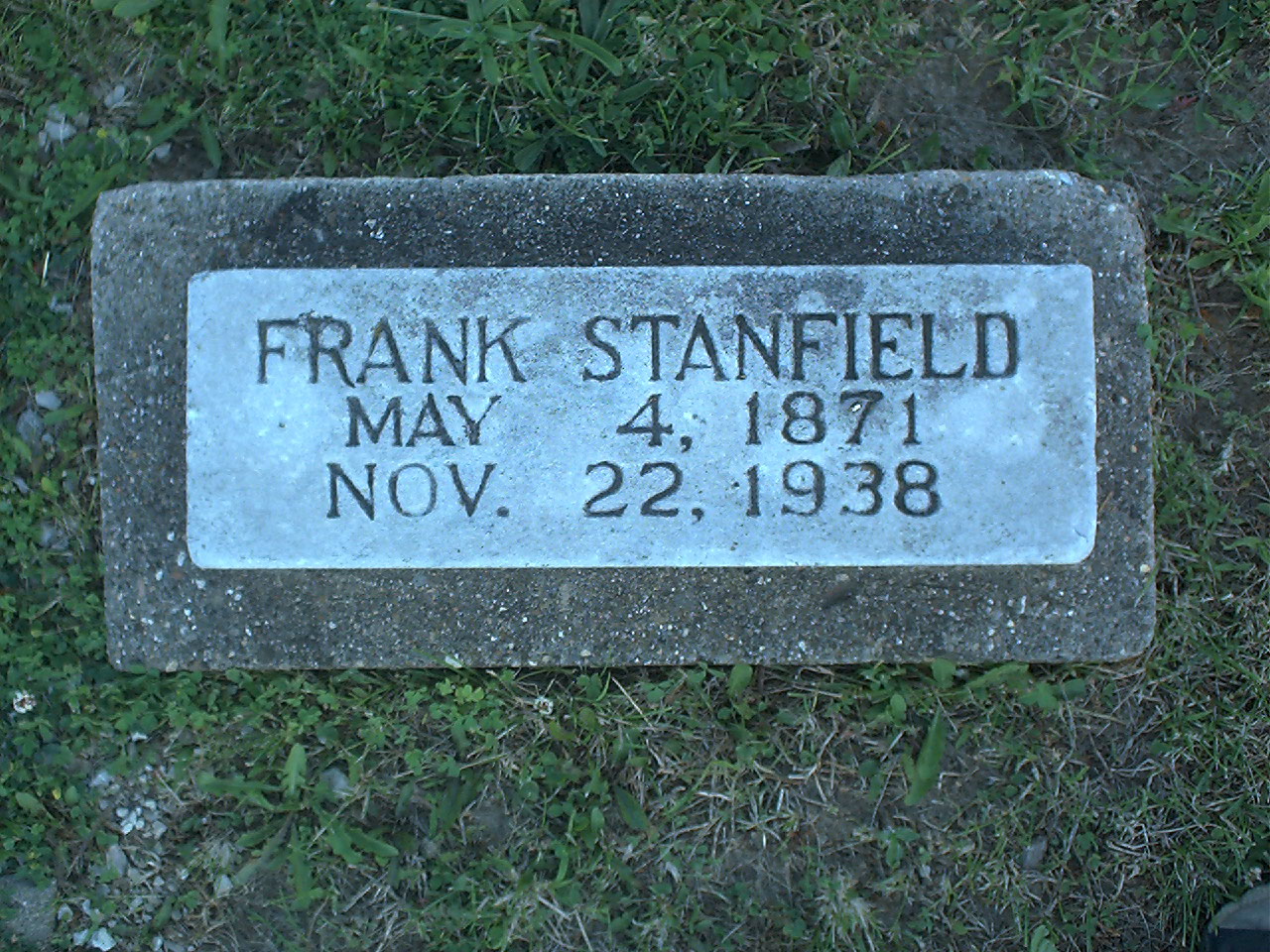 Frank Stanfield headstone