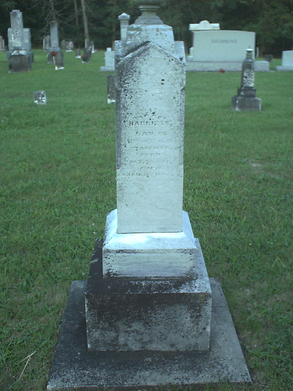 Harriett Stanfield headstone