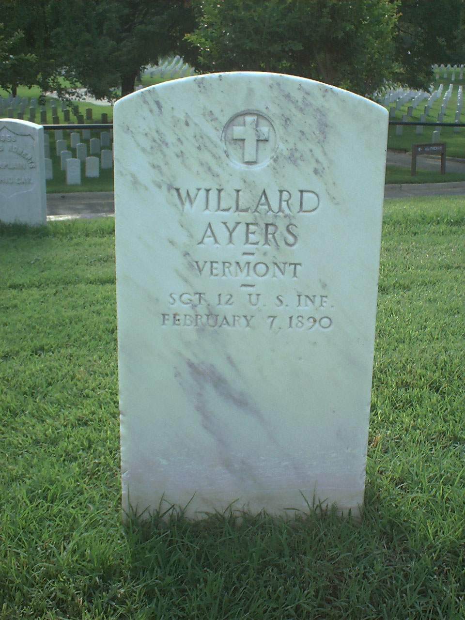 Willard Ayers headstone