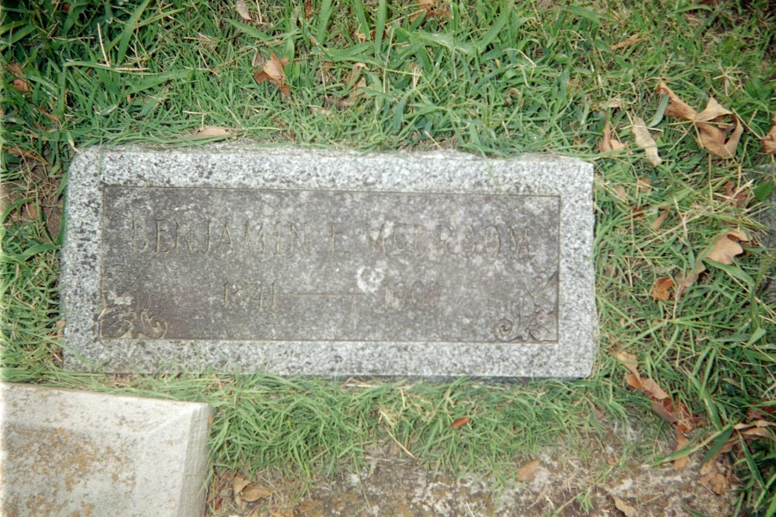 Benjamin McBroom headstone