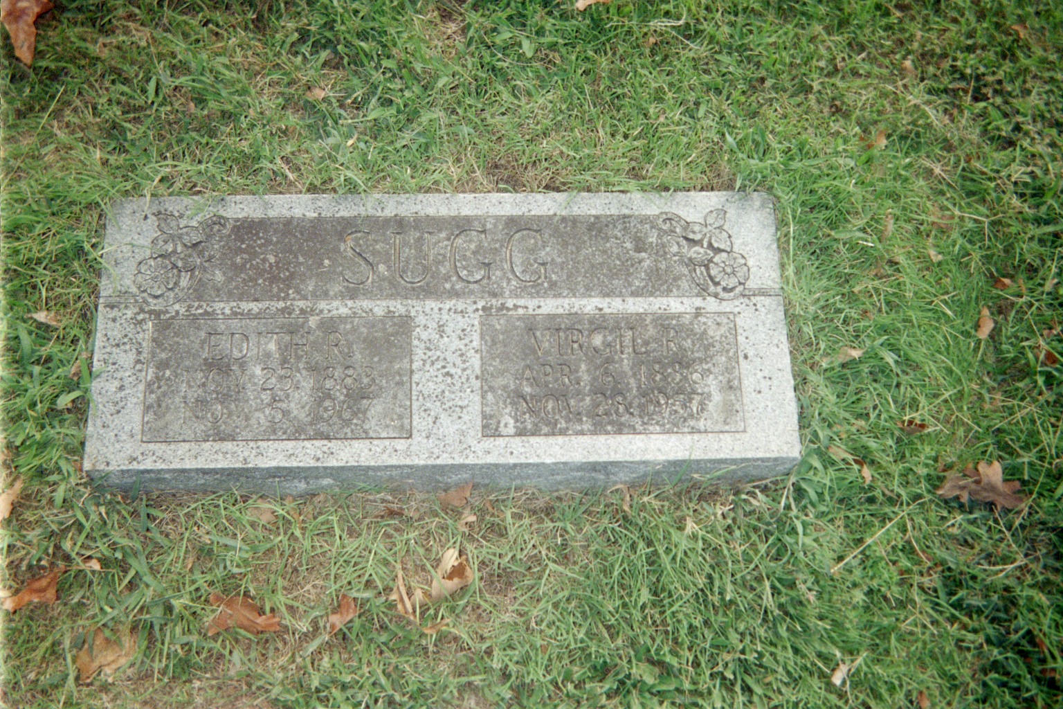 Edith Sugg headstone
