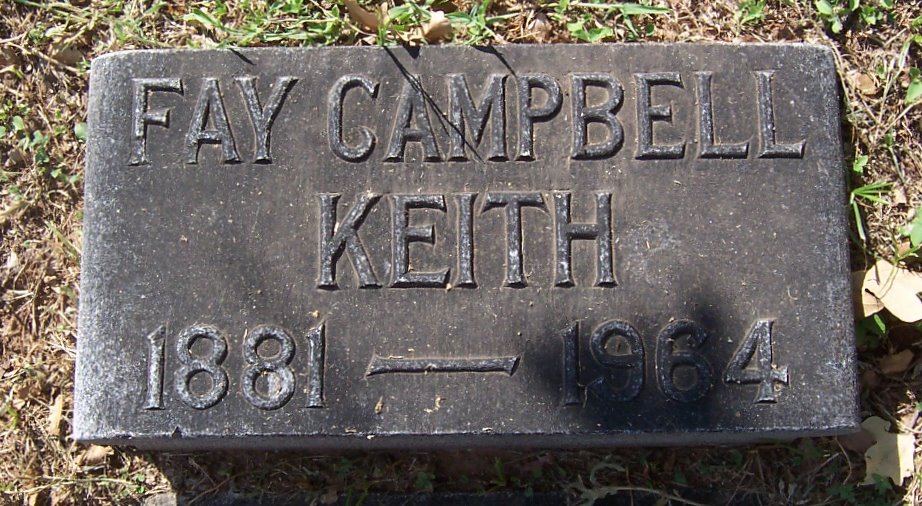 Fay Campbell Keith headstone