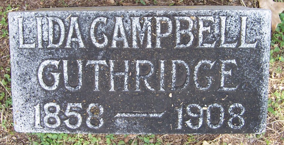 Lida Campbell Guthridge headstone