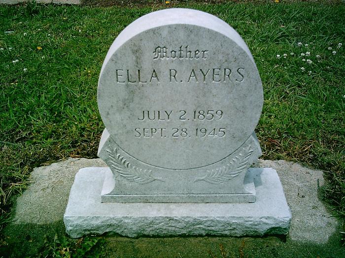 Ella R. Ayers headstone
