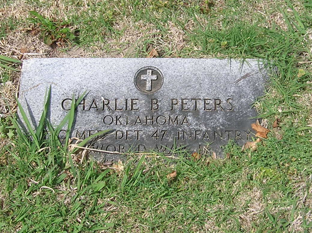 Charlie B. Peters headstone