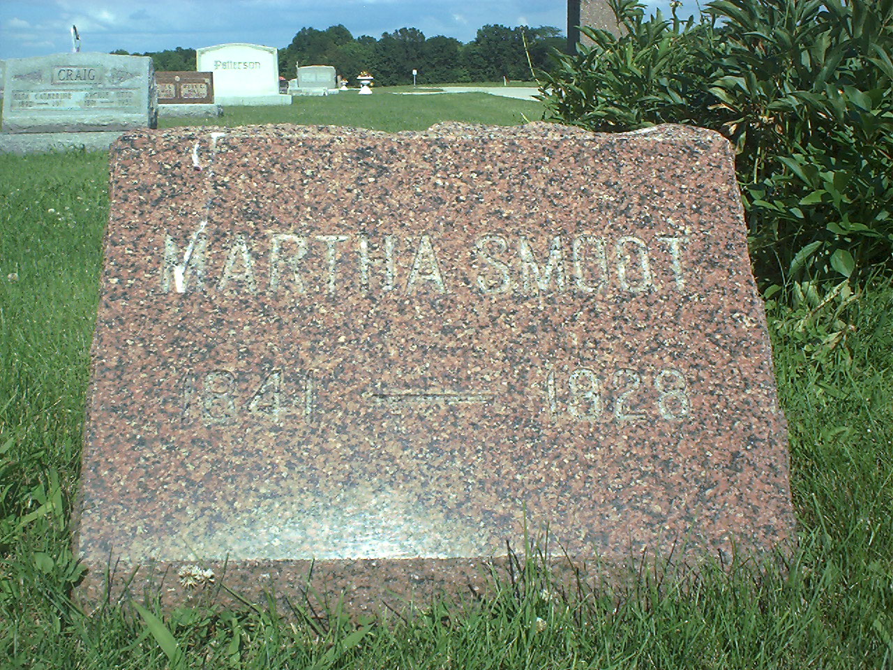 Martha Smoot headstone